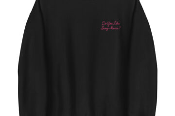 unisex crew neck sweatshirt black front 65e157ad5e617